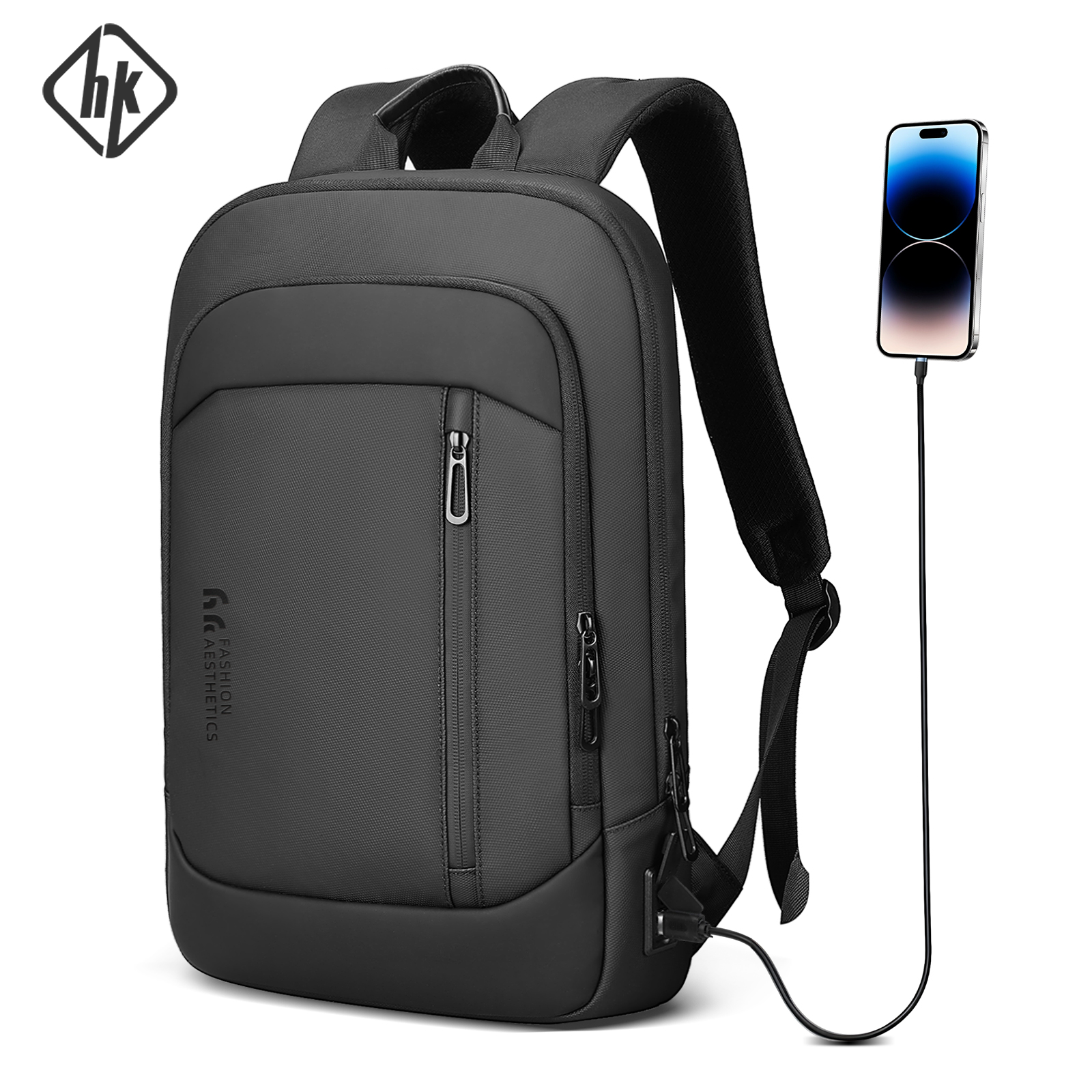 Embroidery Fashion - HK Lightweight Men's Business Backpack 15.6