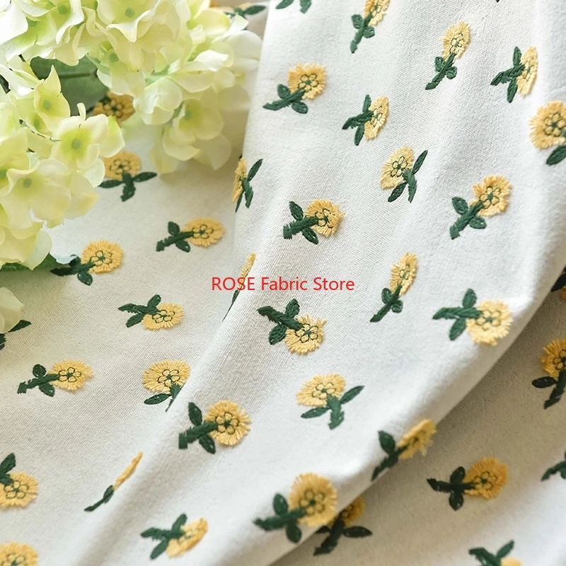 Embroidery Yellow - Ins-inspired 3D Small Yellow Flower Embroidery