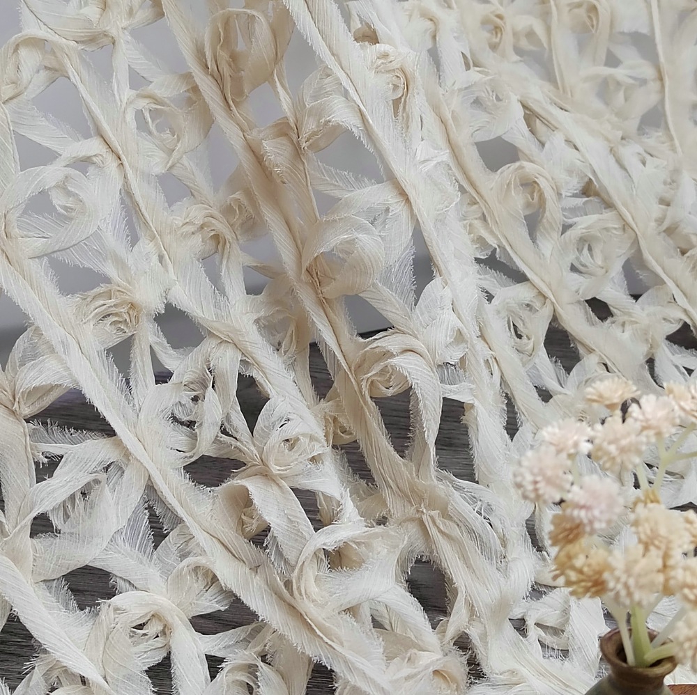 Embroidery Design 3D - Woven 3D chiffon braided rope hollow
