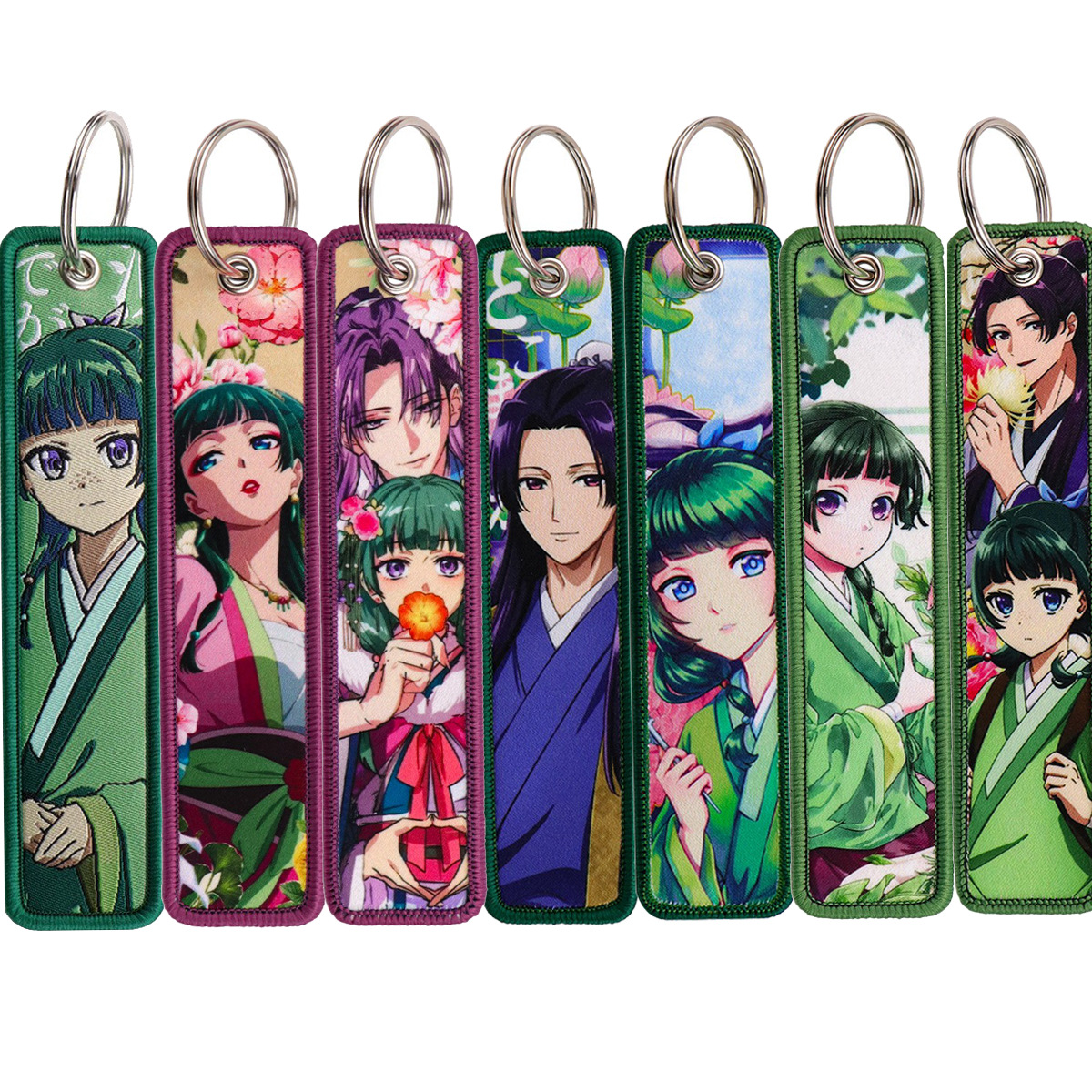 Embroidery Keychain - Anime Figure Embroidery Key Fobs Manga