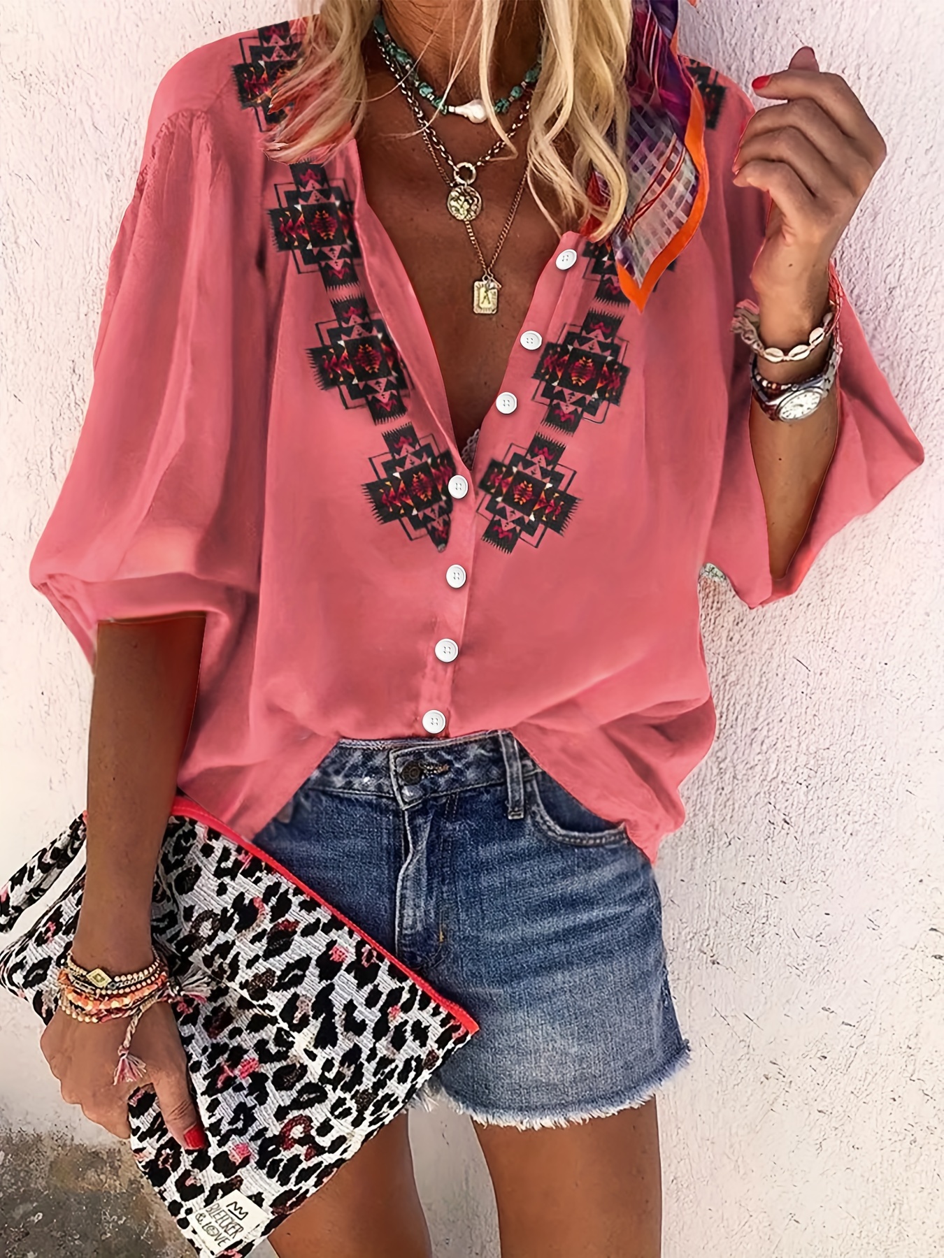 Embroidery Online - Western leisure vacation ethnic style geometric