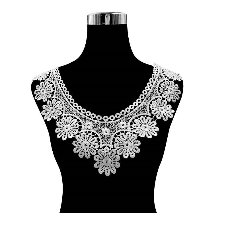 Embroidery Web - Water-soluble lace collar flower embroidery collar