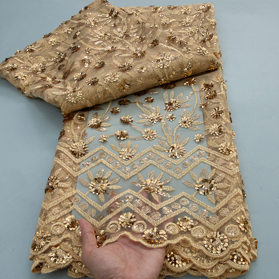 Embroidery Web - 2026 French Sequins Lace Fabric High