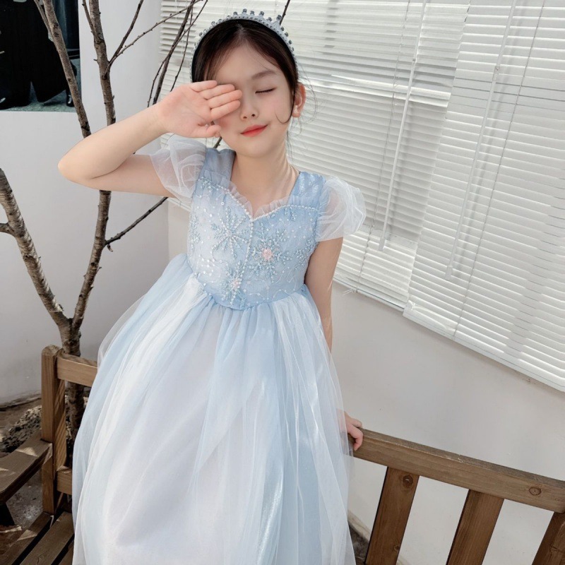 Embroidery Web - Embroidered Elsa Girls Dress for Kids