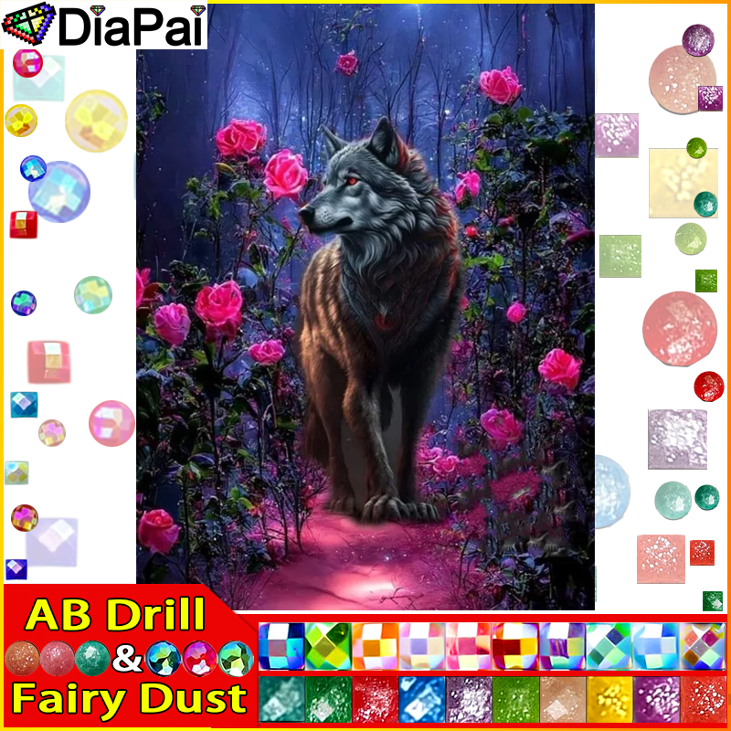 Embroidery Rose Stitch - DIAPAI Fairy Dust AB Diamond Painting