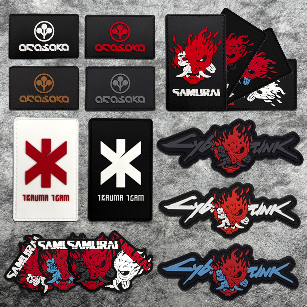 Embroidery Effect - A Cyberpunk Pattern Pvc Patch, Soft