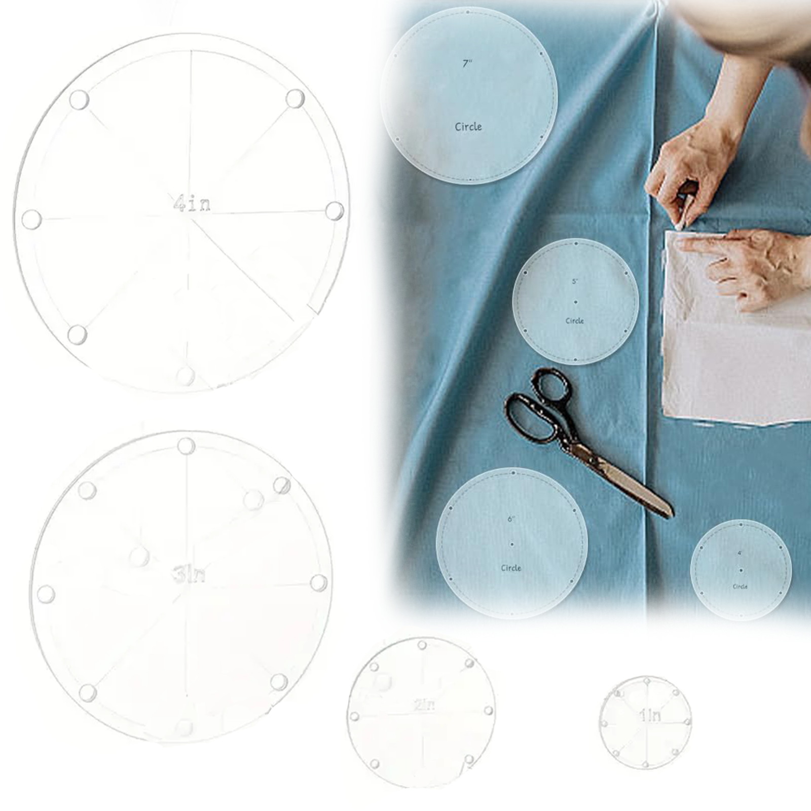 4pcs Clear Acrylic Circular Qu - مراجعة Embroidery Hoop Plastic وسعره