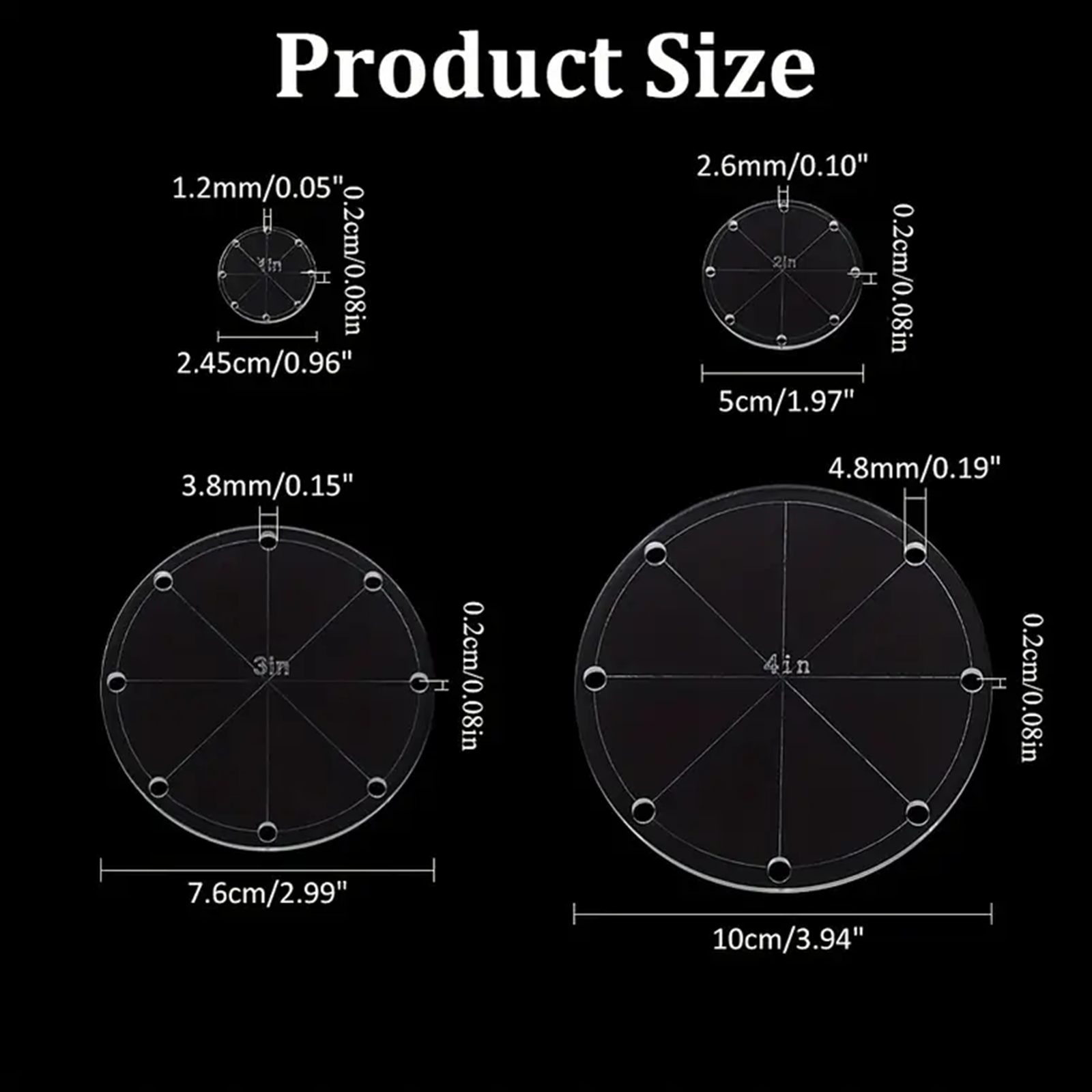 4pcs Clear Acrylic Circular Qu - مراجعة Embroidery Hoop Plastic وسعره