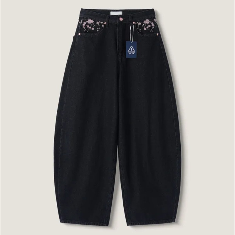 Sakura Embroidery Loose Scythe - مراجعة Embroidery Jeans Sakura وسعره