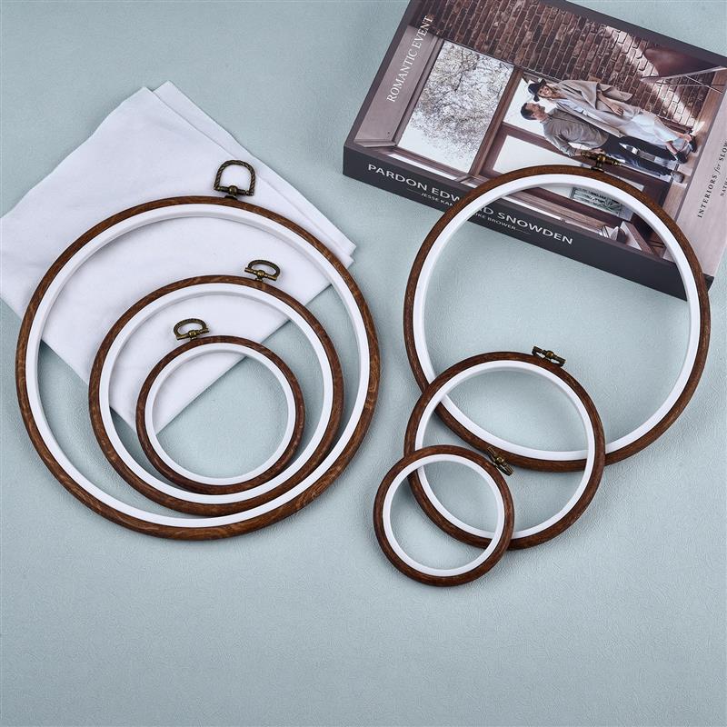 Round Oval Wooden Color Embroi - مراجعة Embroidery Hoop Plastic وسعره