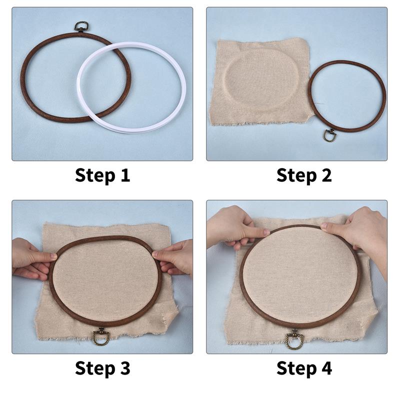 Round Oval Wooden Color Embroi - مراجعة Embroidery Hoop Plastic وسعره