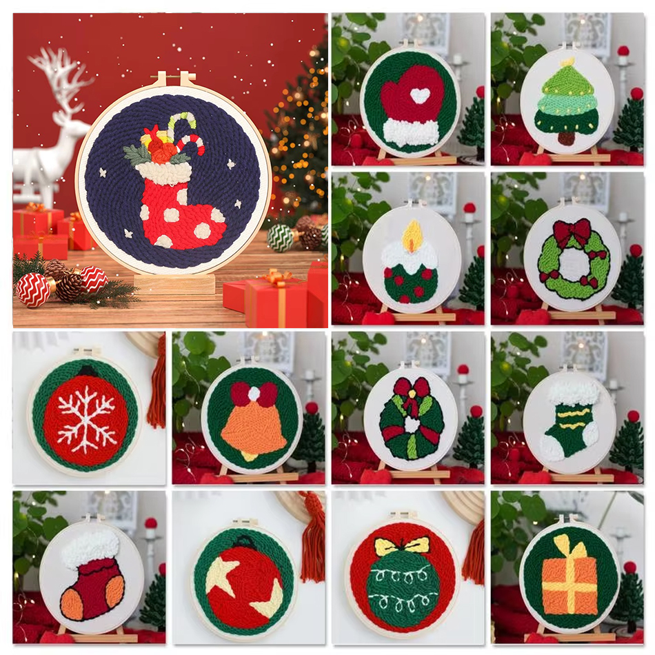 Punch Needle Embroidery Kit St - مراجعة Embroidery Xmas Decorations وسعره