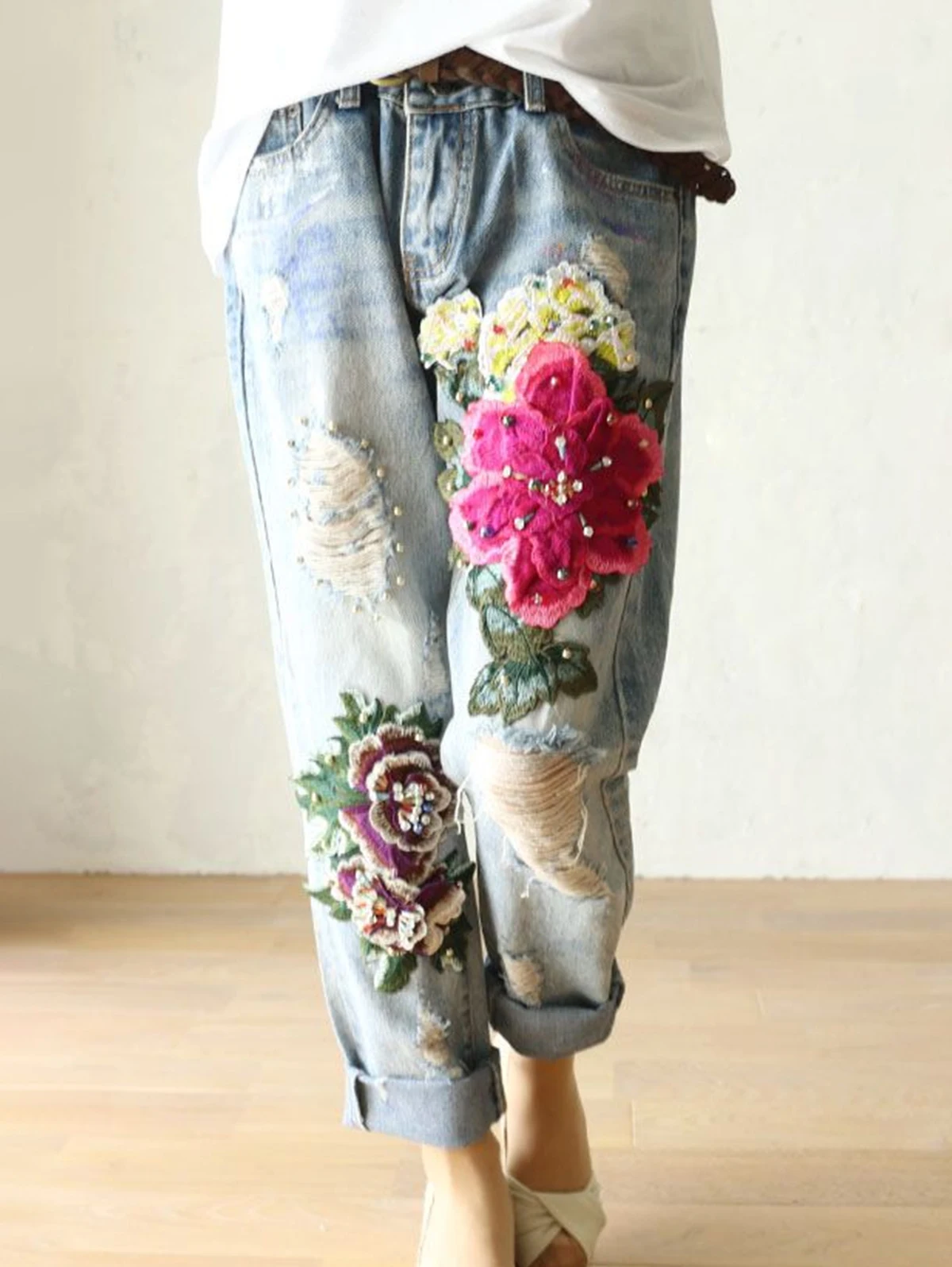 Women's Elegant Floral Embroid - مراجعة Embroidery Effect وسعره