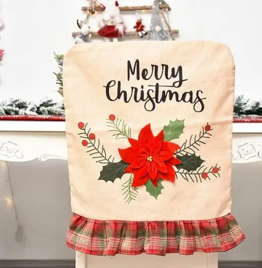 4/6/8pcs Christmas Chair Cover - مراجعة Embroidery Xmas Decorations وسعره