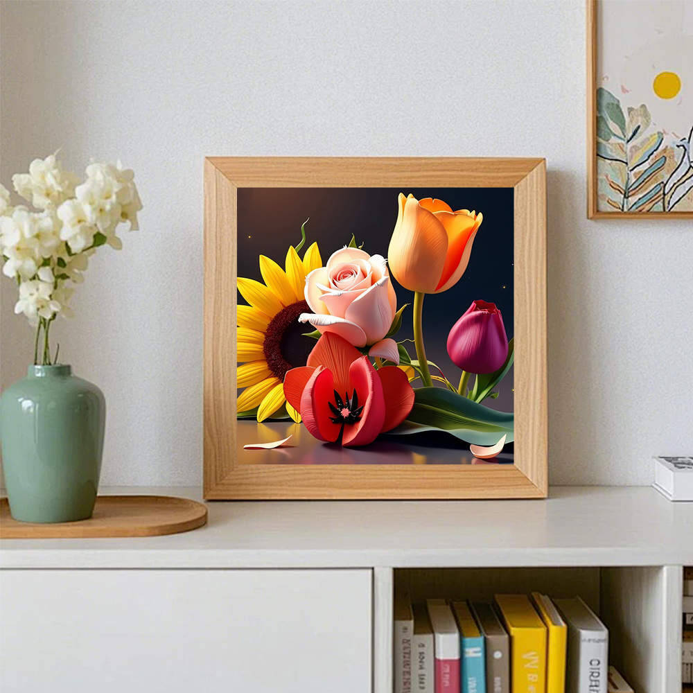 HUACAN Diamond Painting 5d Sun - مراجعة Embroidery Rose Stitch وسعره