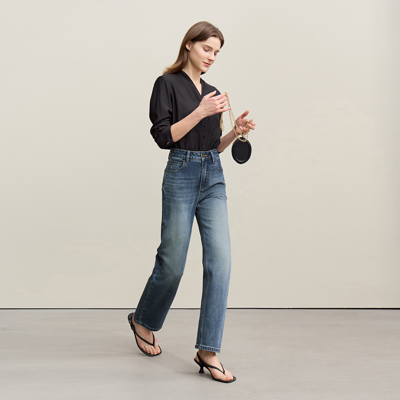 Amii Women's Jeans 2026 Summer - مراجعة Embroidery Effect وسعره
