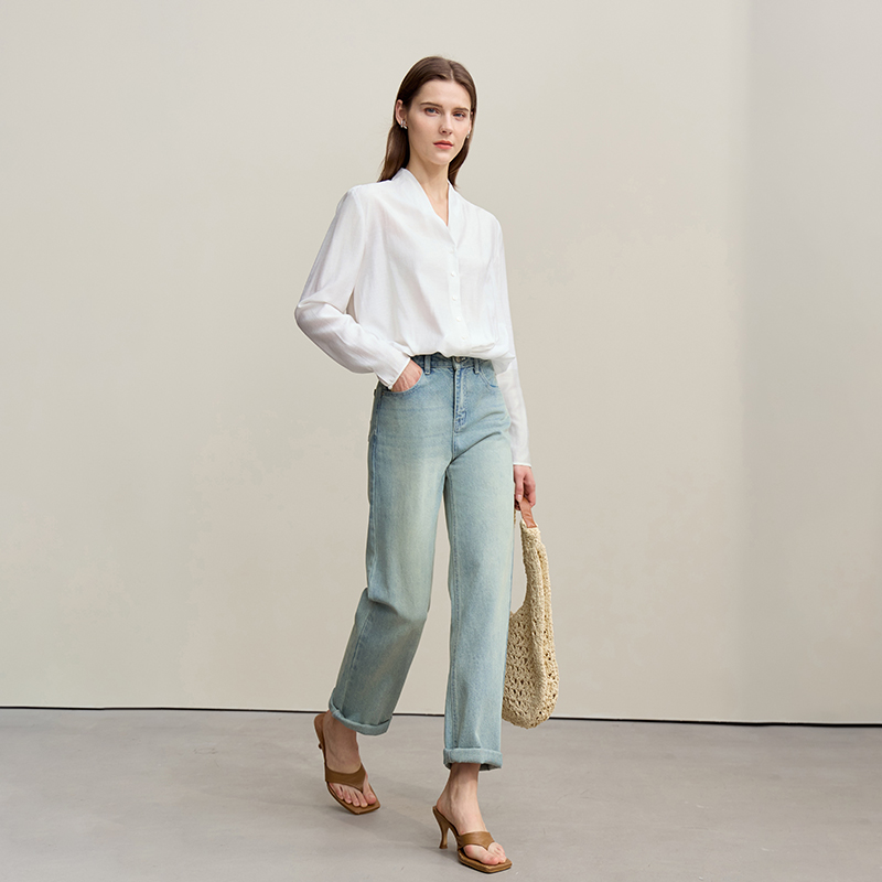 Amii Women's Jeans 2026 Summer - مراجعة Embroidery Effect وسعره