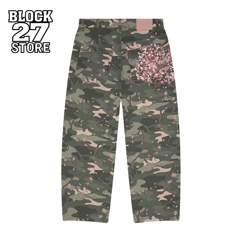 Mens Jeans Y2K Sakura Embroide - مراجعة Embroidery Jeans Sakura وسعره