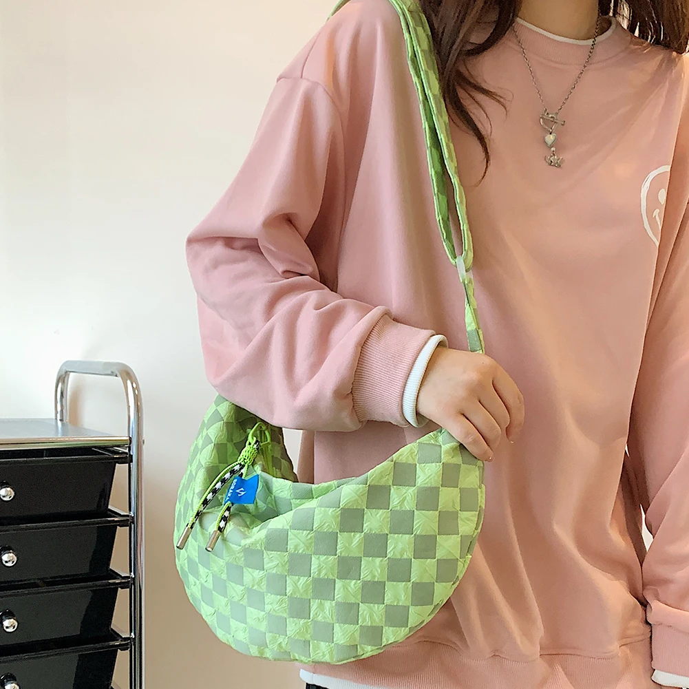 Plaid Women Messenger Bag Fash - مراجعة Embroidery Keychain وسعره
