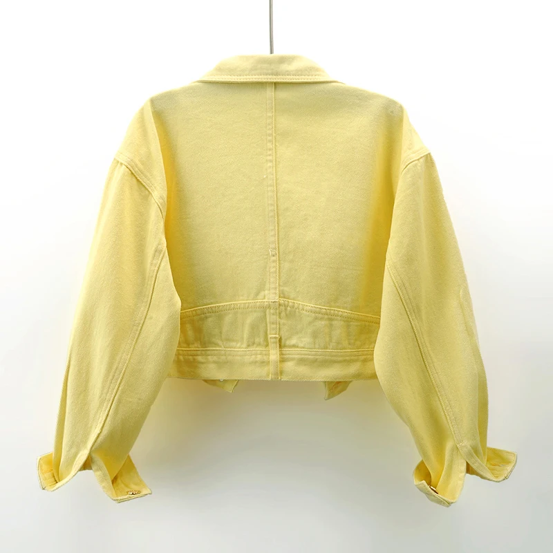 Fashion Yellow Denim Jacket Wo - مراجعة Embroidery Yellow وسعره