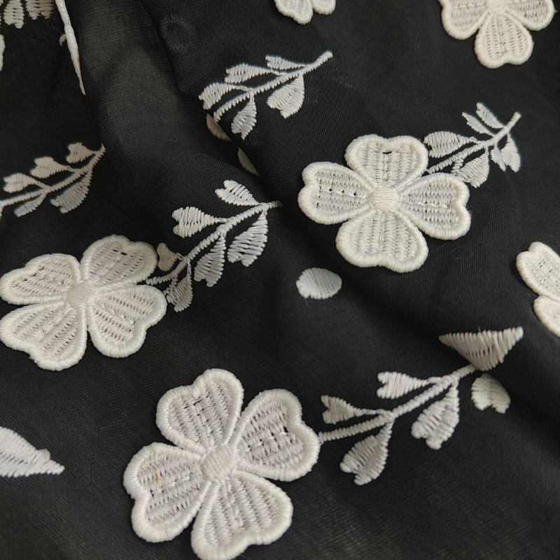 Black 3D Embroidery Cotton Clo - مراجعة Embroidery Design 3D وسعره