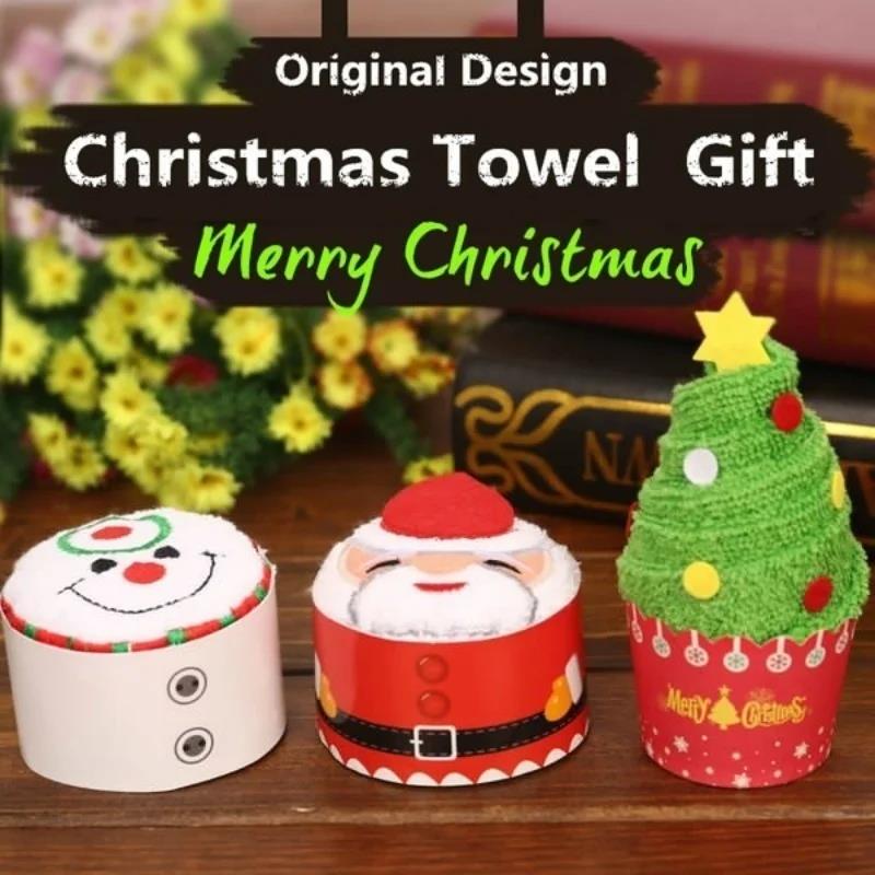 Christmas Towels 30*30cm Cute  - مراجعة Embroidery Xmas Decorations وسعره