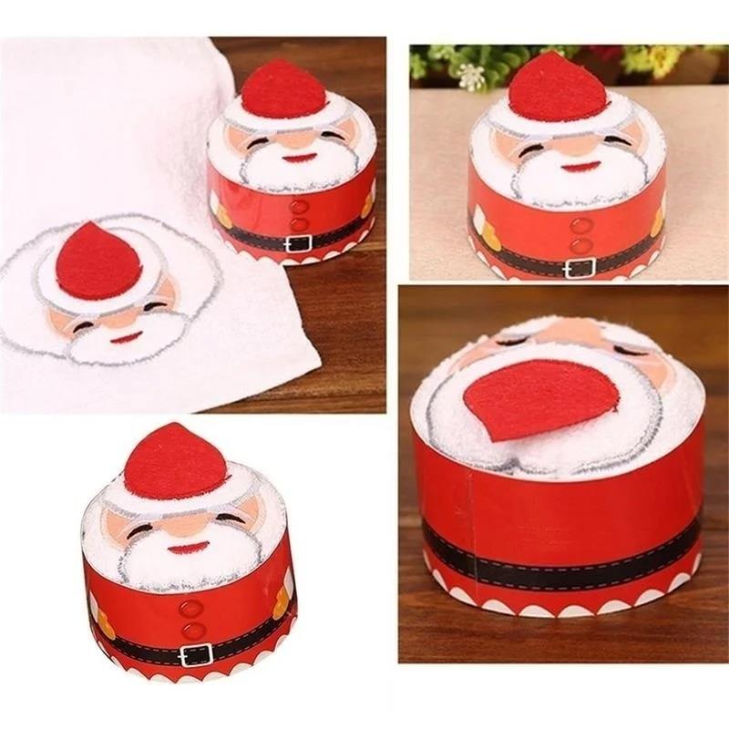 Christmas Towels 30*30cm Cute  - مراجعة Embroidery Xmas Decorations وسعره