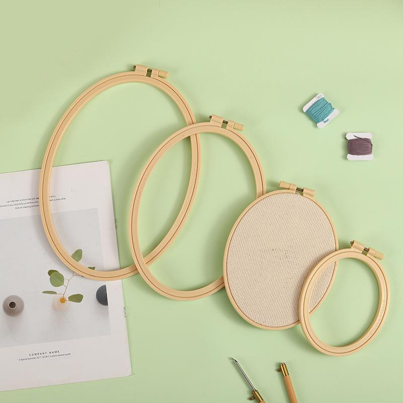 Imitation Bamboo Plastic Oval  - مراجعة Embroidery Hoop Plastic وسعره