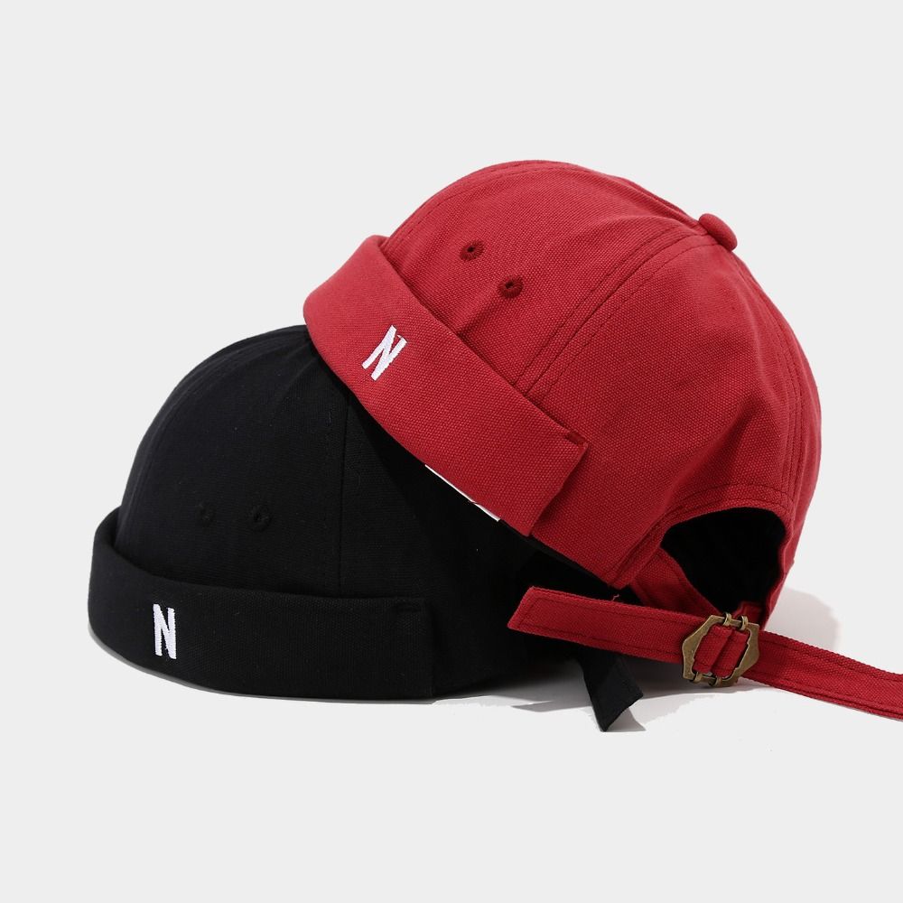 Vintage Cotton Brimless Hat Le - مراجعة Embroidery Letter N وسعره