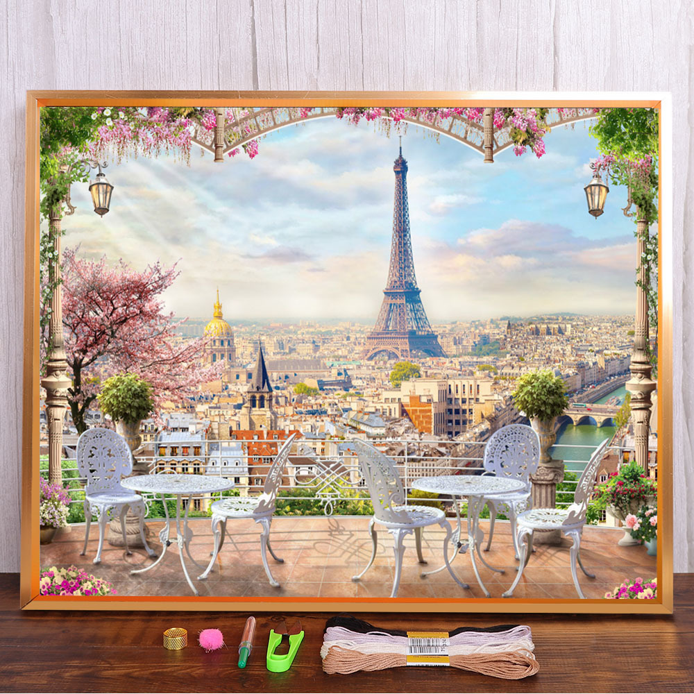 City Paris Landscape Printed W - مراجعة Embroidery Web وسعره