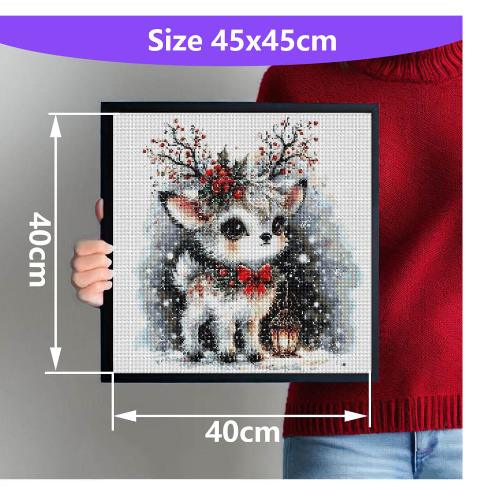 Full Drill Diamond Embroidery  - مراجعة Embroidery Xmas Decorations وسعره