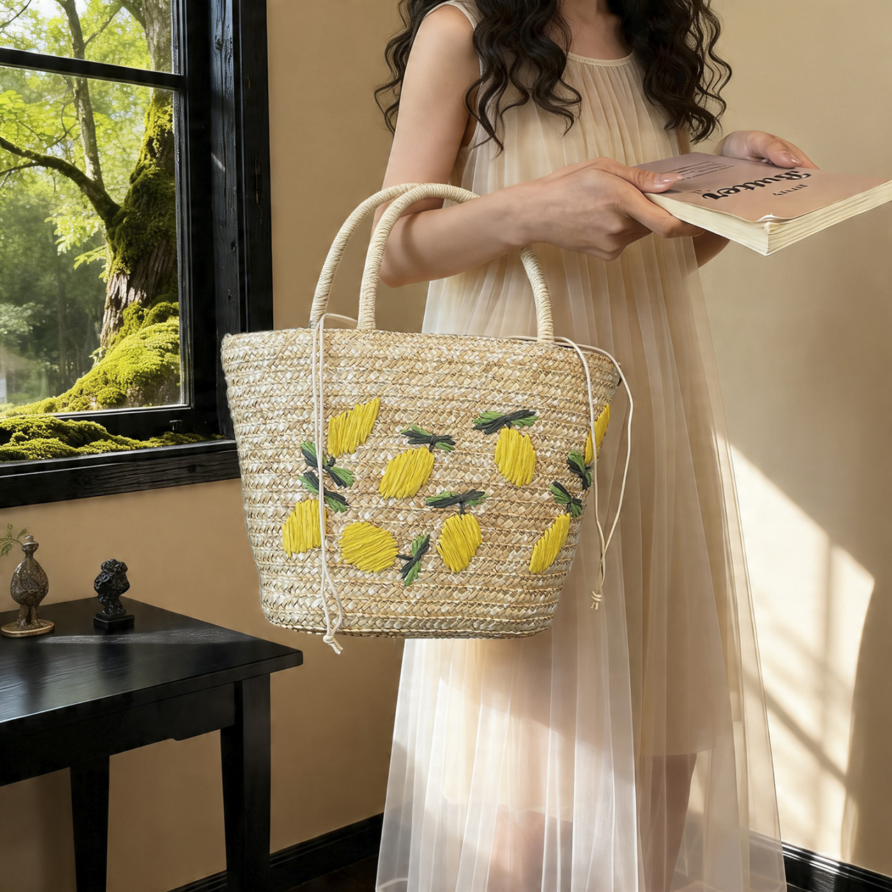 Women's Large Capacity Shoulde - مراجعة Embroidery Bali وسعره