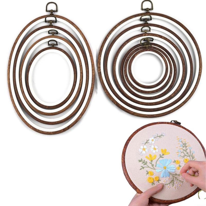 10PCS Sewing Tool Round Oval I - مراجعة Embroidery Hoop Plastic وسعره
