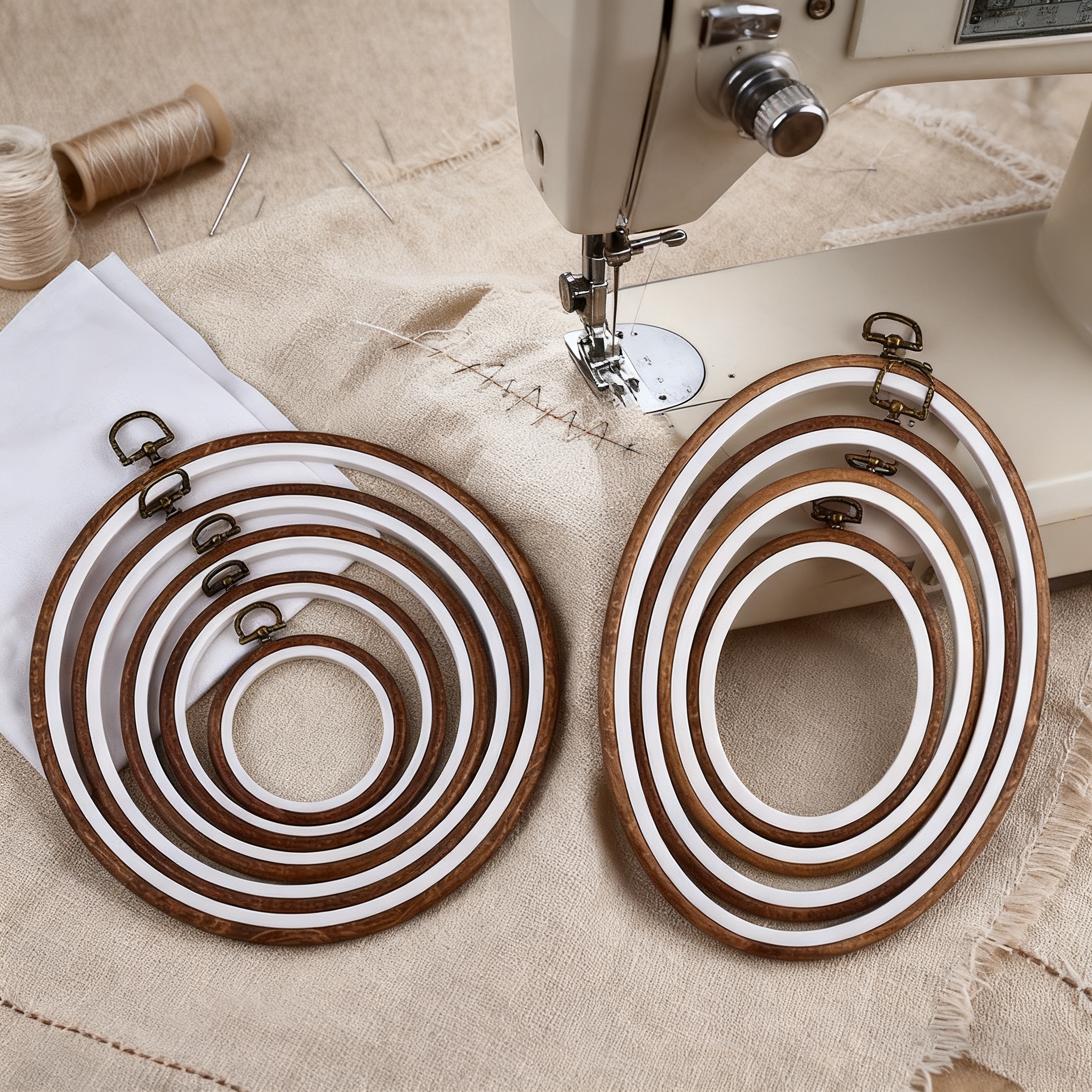 10PCS Sewing Tool Round Oval I - مراجعة Embroidery Hoop Plastic وسعره