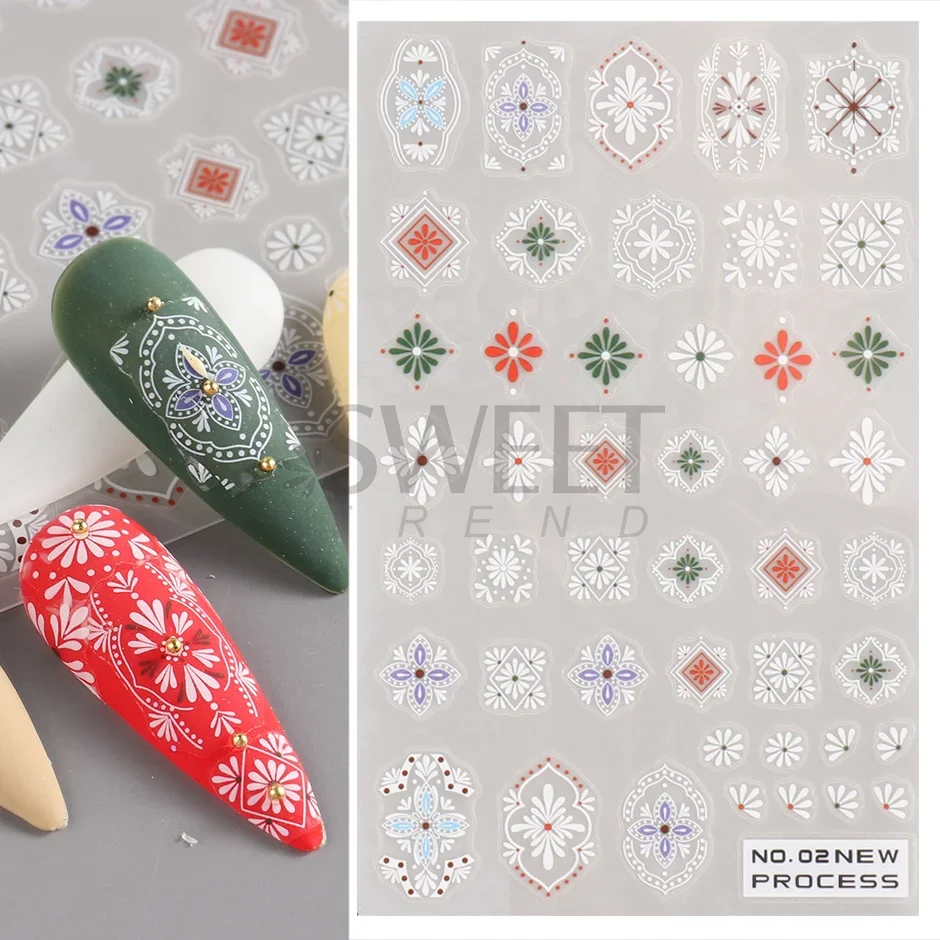 3D Bohemian Matte New Nail Sti - مراجعة Embroidery Design 3D وسعره