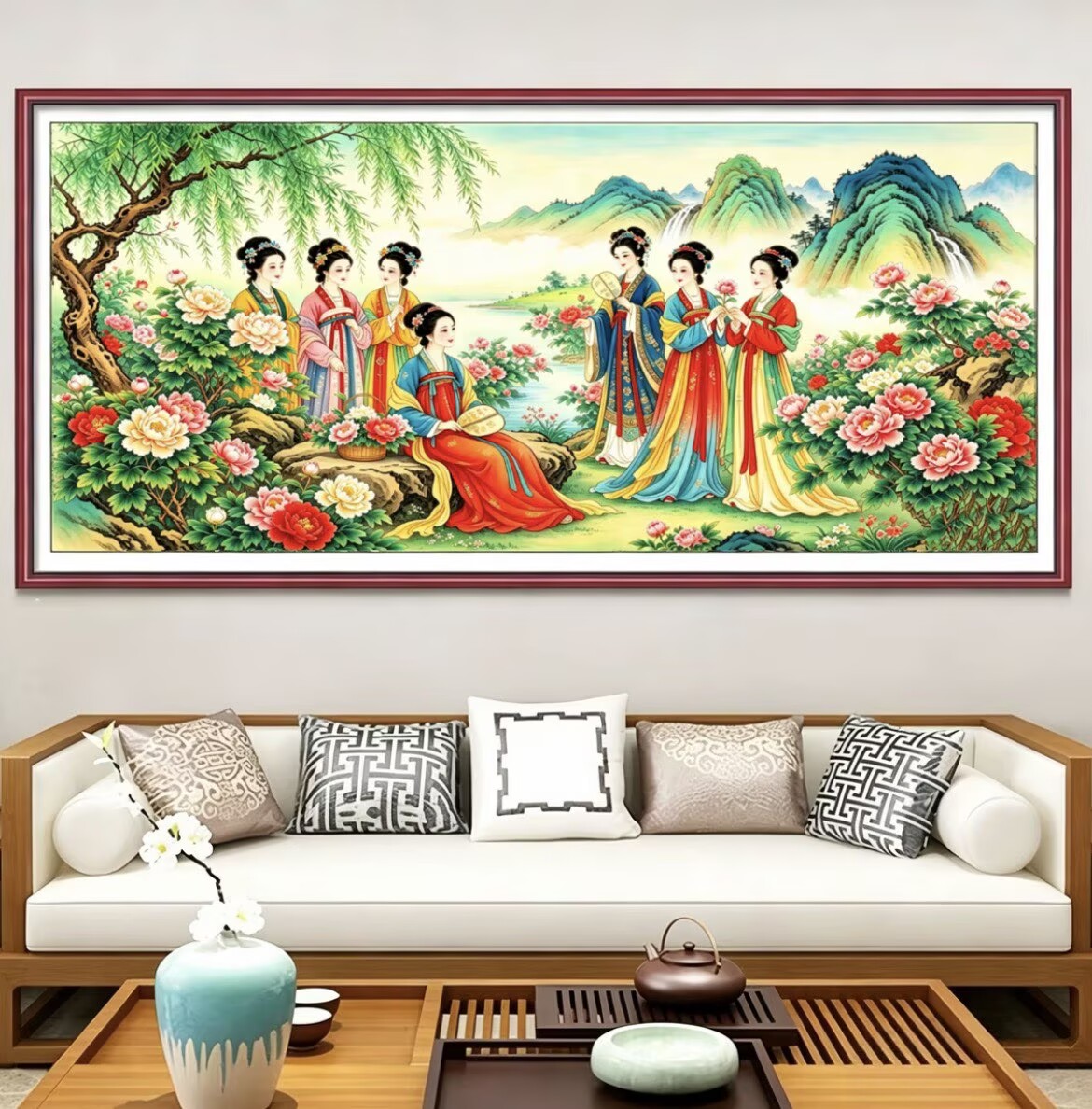 9CT 11CT 14CT Spring Garden An - مراجعة Embroidery X Stitch وسعره