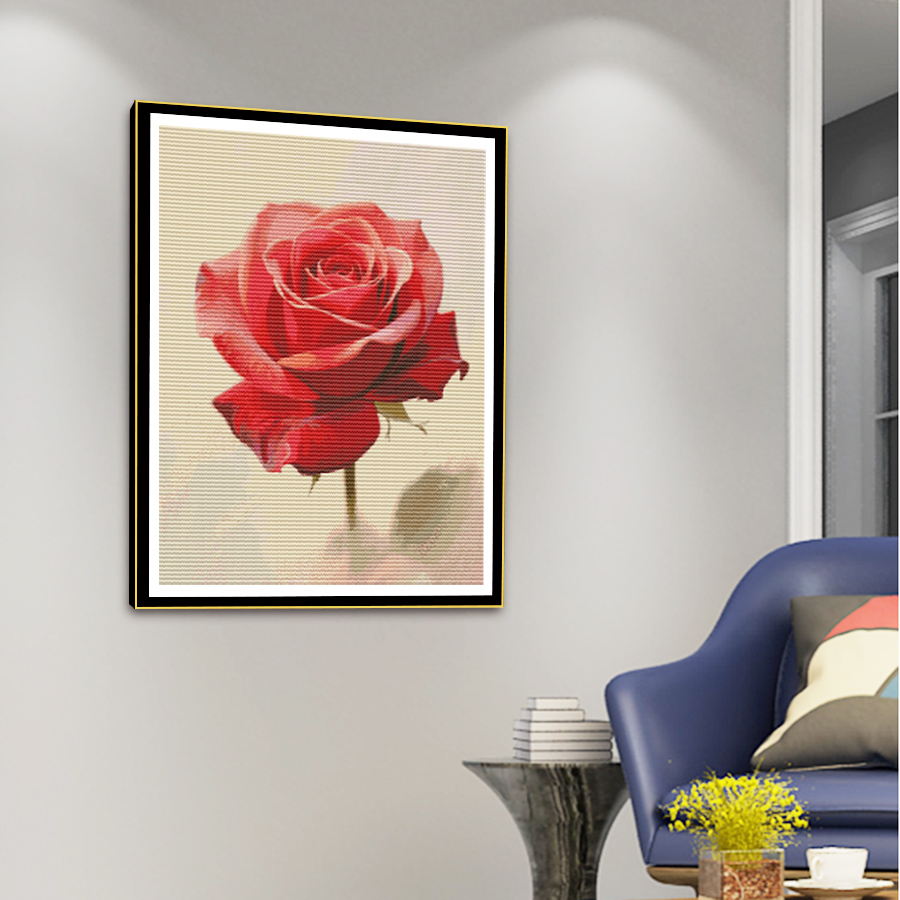 A Cross-Stitch Pattern of a Bl - مراجعة Embroidery Rose Stitch وسعره