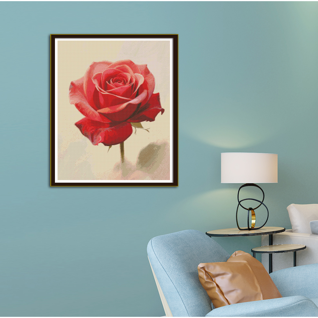 A Cross-Stitch Pattern of a Bl - مراجعة Embroidery Rose Stitch وسعره