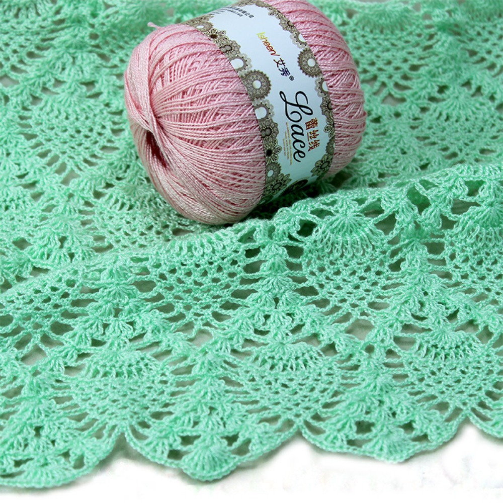 50g/Ball Soft Cotton Lace Yarn - مراجعة Embroidery Thread Yarn وسعره