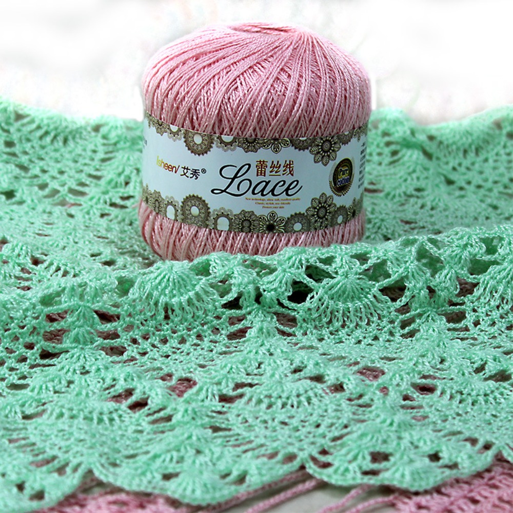 50g/Ball Soft Cotton Lace Yarn - مراجعة Embroidery Thread Yarn وسعره