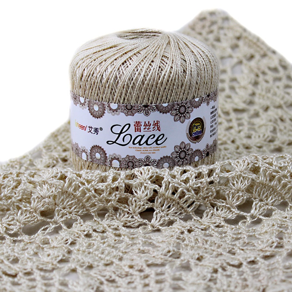 50g/Ball Soft Cotton Lace Yarn - مراجعة Embroidery Thread Yarn وسعره