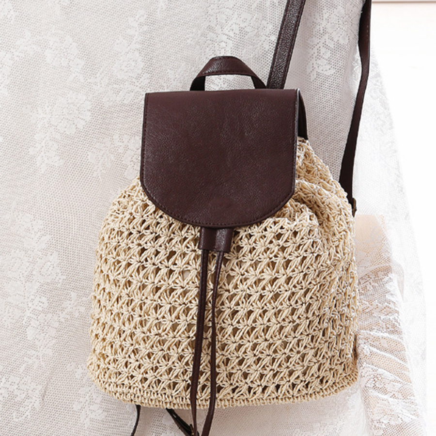 Summer's straw flip backpack n - مراجعة Embroidery Bali وسعره