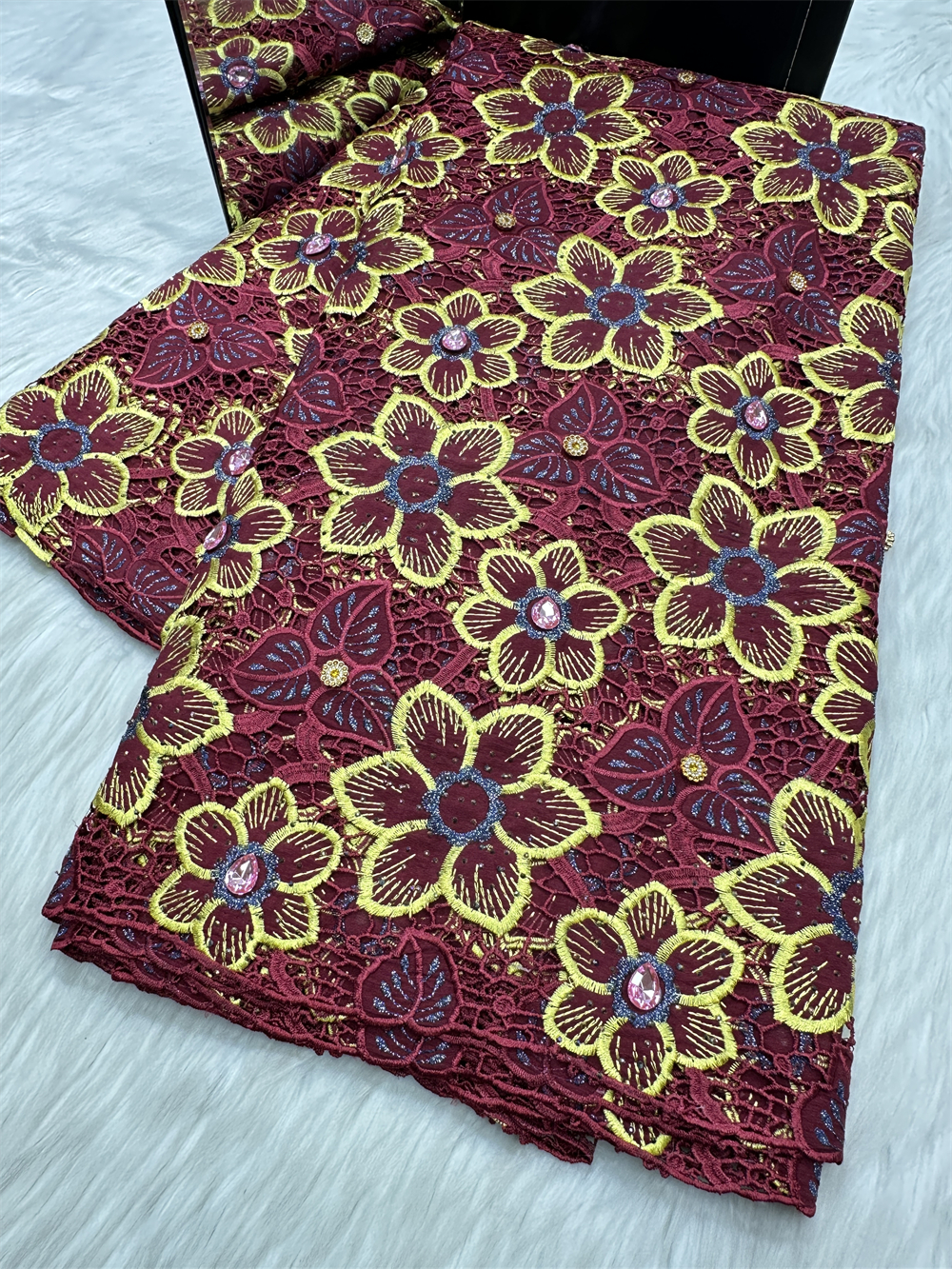 African Cord Water Soluble Fab - مراجعة Embroidery Web وسعره