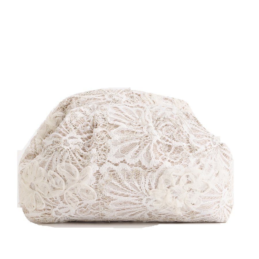 Lace Clouds Clutch Bag,Floral  - مراجعة Embroidery Bali وسعره