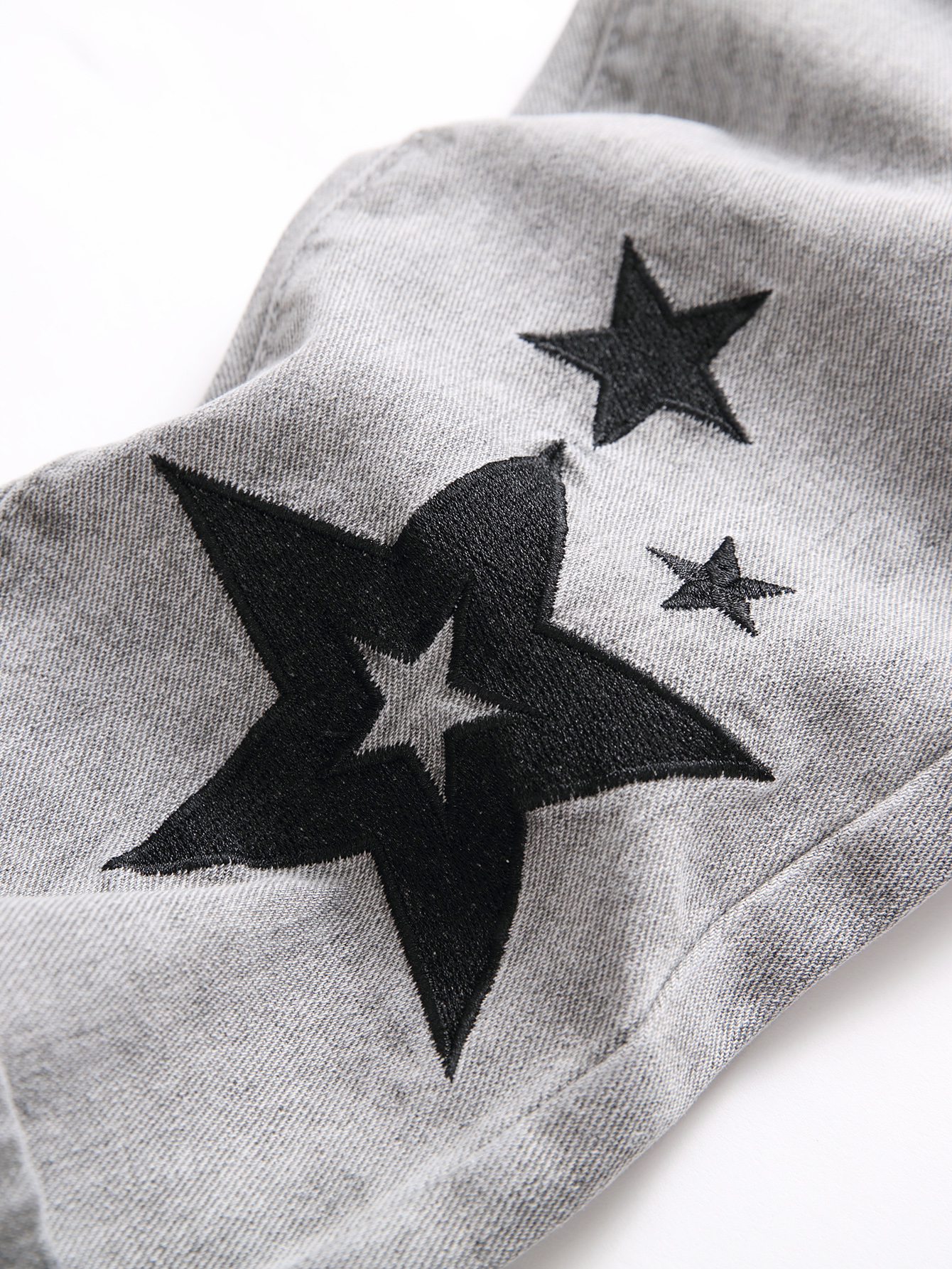 Y2K Men's Jeans - Trendy Gray  - مراجعة Embroidery Effect وسعره
