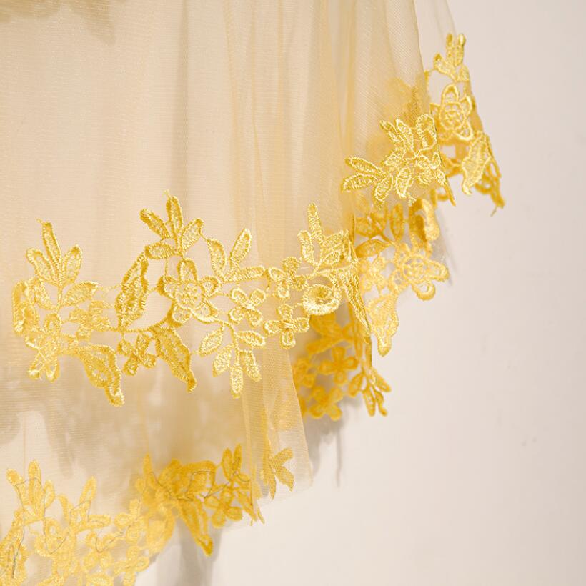 Women's Spring Summer flower e - مراجعة Embroidery Yellow وسعره