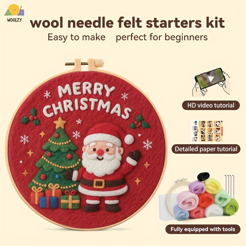 Santa & Christmas Tree Felt Em - مراجعة Embroidery Xmas Decorations وسعره