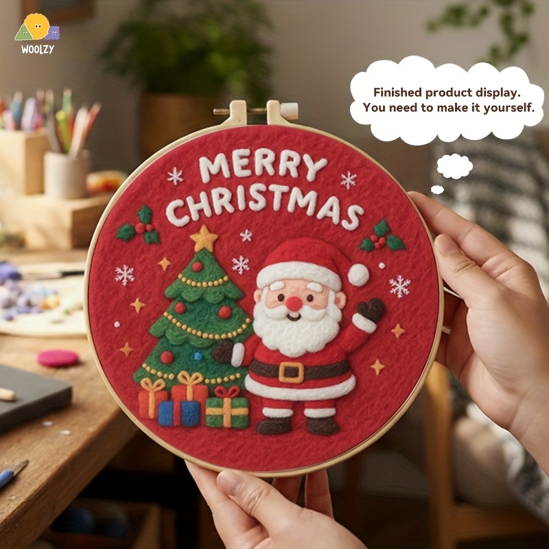 Santa & Christmas Tree Felt Em - مراجعة Embroidery Xmas Decorations وسعره
