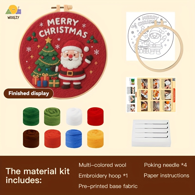 Santa & Christmas Tree Felt Em - مراجعة Embroidery Xmas Decorations وسعره
