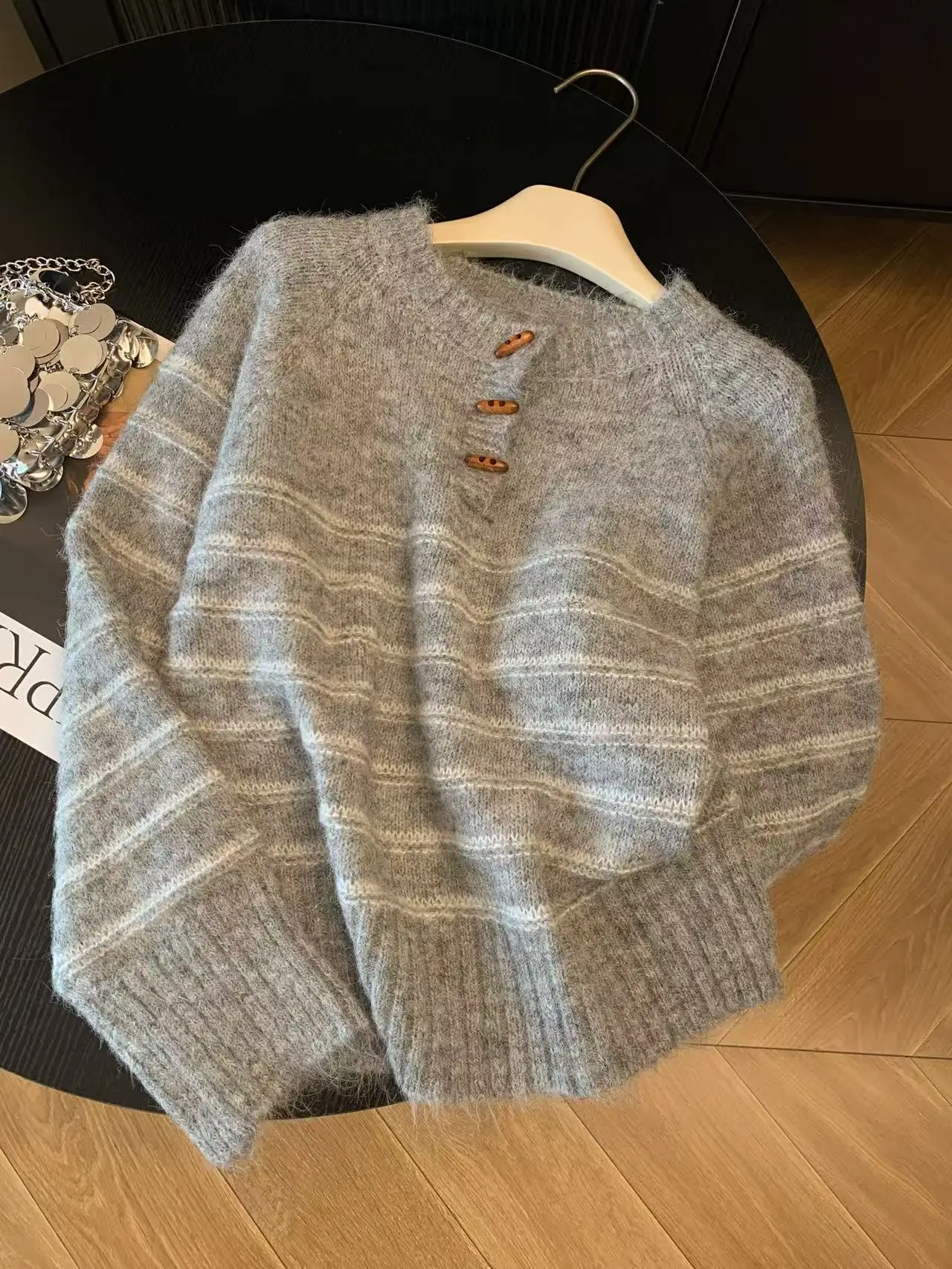 Autumn Winter Women's Striped  - مراجعة Embroidery Fashion وسعره